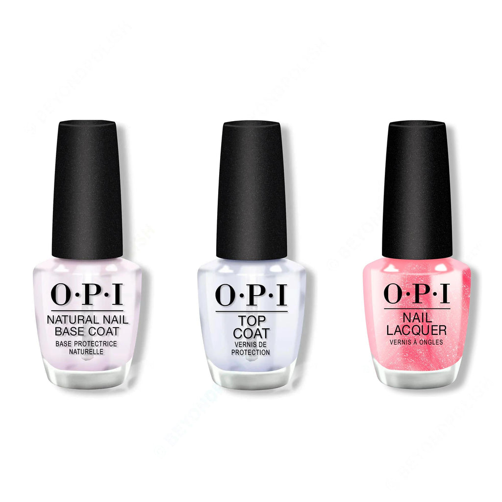 OPI - Nail Lacquer Combo - Base, Top & If U like Pinka Coladas - Long Lasting Formula