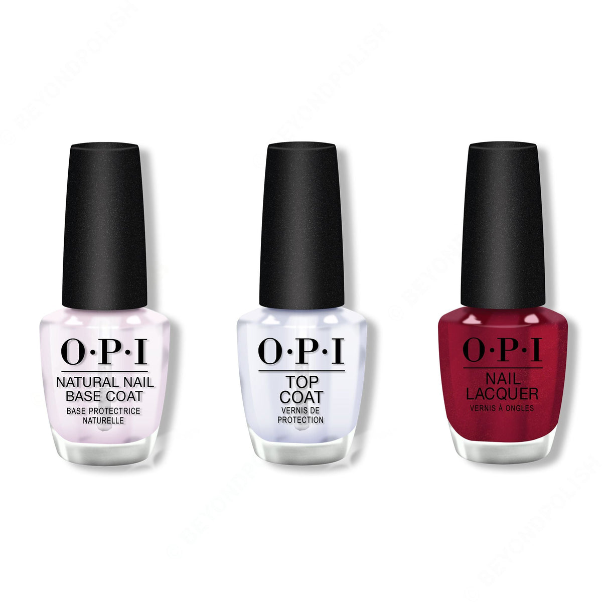 OPI - Nail Lacquer Combo - Base, Top & I'm Really an Actress - Long Lasting Formula