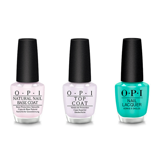 OPI - Nail Lacquer Combo - Base, Top & I'm Yacht Leaving - Long Lasting Formula