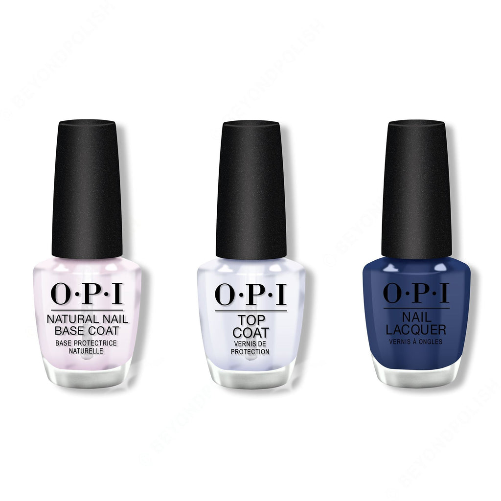 OPI - Nail Lacquer Combo - Base, Top & Isn't it Grand Avenue - Long Lasting Formula
