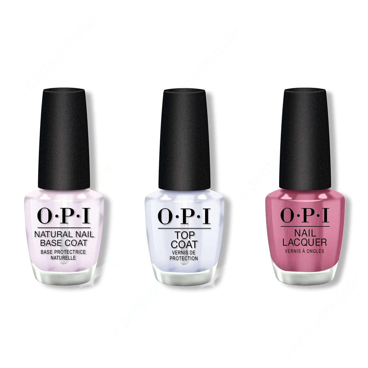 OPI - Nail Lacquer Combo - Base, Top & Just Lanai-ing Around 0.5 oz - Long Lasting Formula
