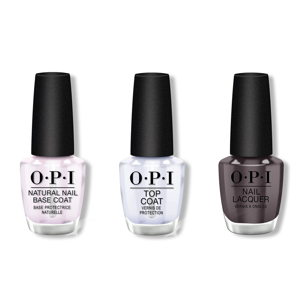 OPI - Nail Lacquer Combo - Base, Top & Krona-logical Order 0.5 oz - Long Lasting Formula