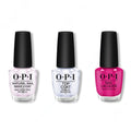 OPI - Nail Lacquer Combo - Base, Top & La Paz-itively Hot 0.5 oz - Long Lasting Formula