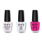 OPI - Nail Lacquer Combo - Base, Top & La Paz-itively Hot 0.5 oz - Long Lasting Formula