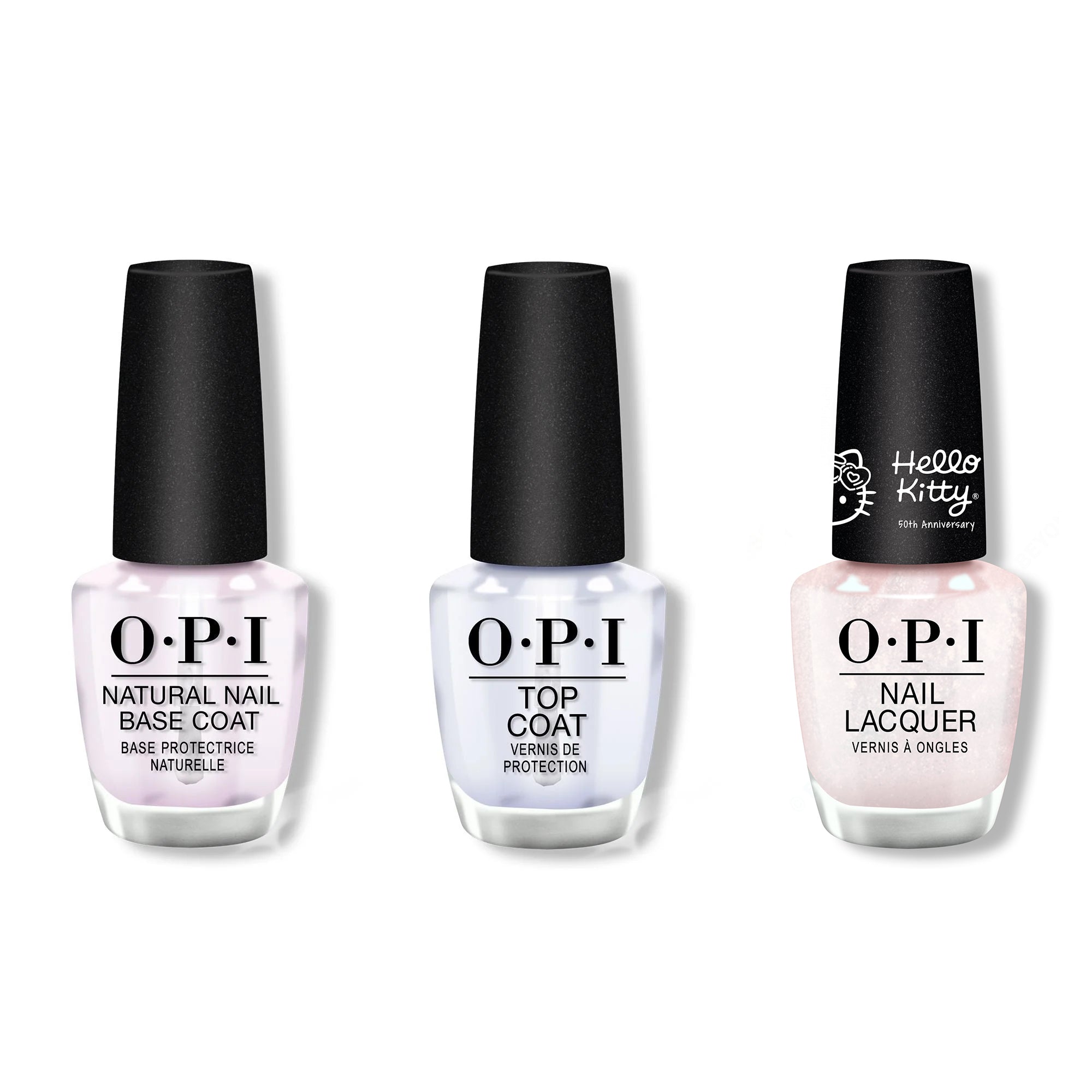 OPI - Nail Lacquer Combo - Base, Top & Let's Be Friends Forever - Long Lasting Formula