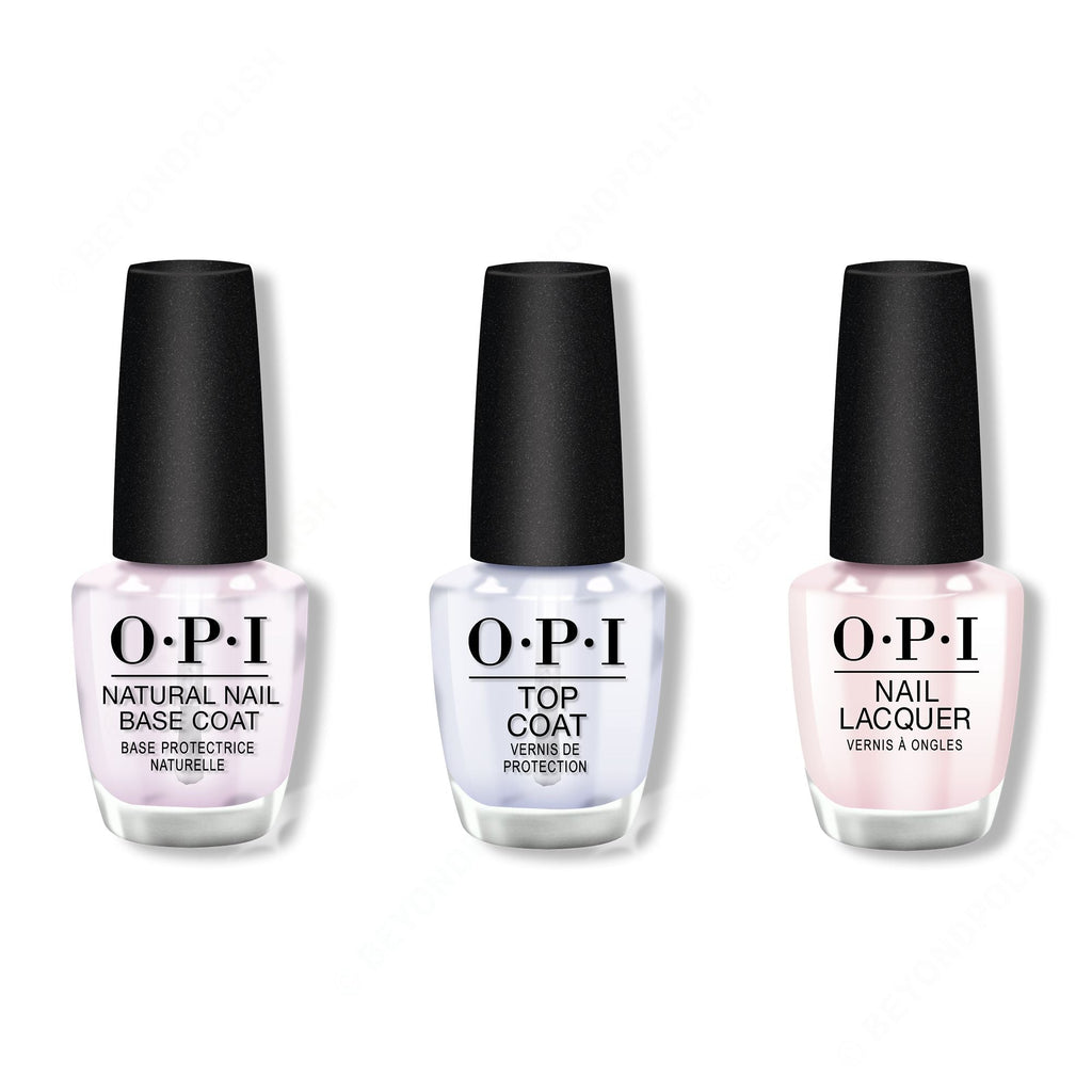 OPI - Nail Lacquer Combo - Base, Top & Let's Be Friends! - Long Lasting Formula