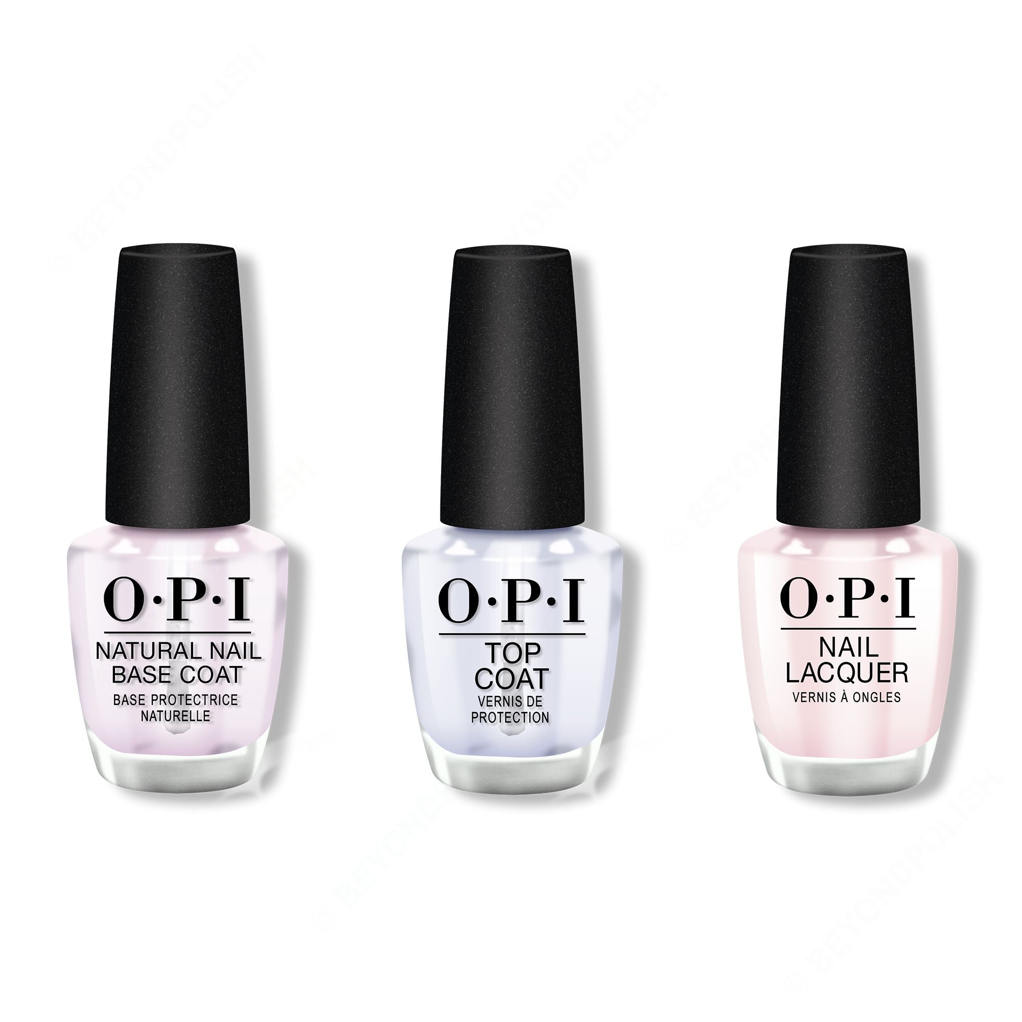 OPI - Nail Lacquer Combo - Base, Top & Let's Be Friends! - Long Lasting Formula