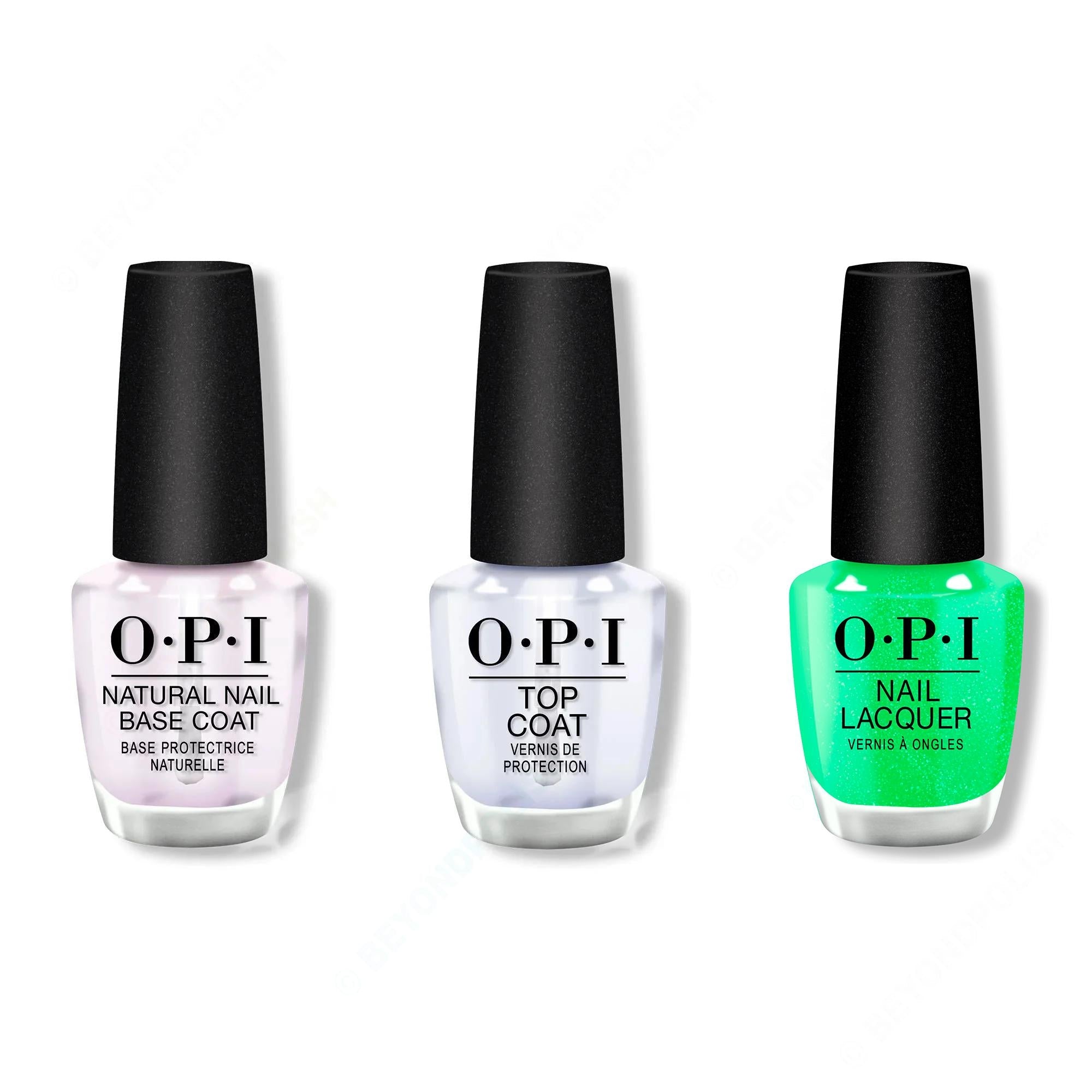 OPI - Nail Lacquer Combo - Base, Top & Lime of My Life - Long Lasting Formula