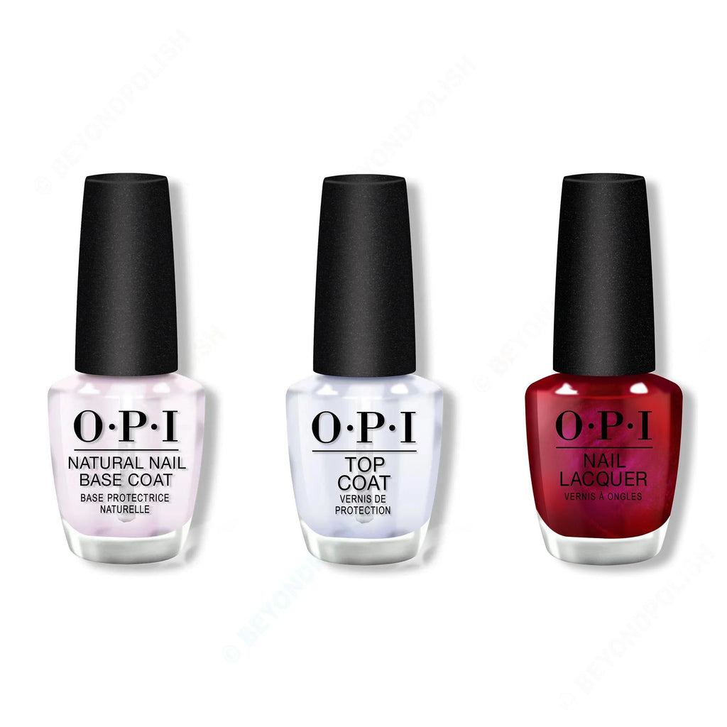OPI - Nail Lacquer Combo - Base, Top & Lincoln Park After Brunch - OPIcons Spring 2026 - Long Lasting Formula