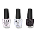 OPI - Nail Lacquer Combo - Base, Top & Lincoln Park After Dark 0.5 oz - Long Lasting Formula