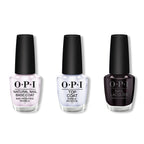 OPI - Nail Lacquer Combo - Base, Top & Lincoln Park After Dark 0.5 oz - Long Lasting Formula