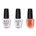 OPI - Nail Lacquer Combo - Base, Top & Liquid Fire - Long Lasting Formula
