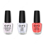 OPI - Nail Lacquer Combo - Base, Top & Live.Love.Carnaval 0.5 oz - Long Lasting Formula