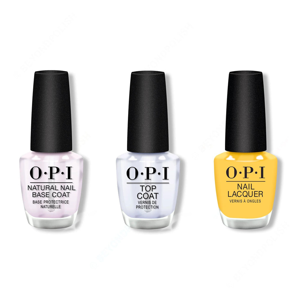 OPI - Nail Lacquer Combo - Base, Top & Lookin' Cute-Icle - Long Lasting Formula