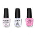 OPI - Nail Lacquer Combo - Base, Top & Lucky Lucky Lavender 0.5 oz - Long Lasting Formula
