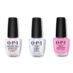 OPI - Nail Lacquer Combo - Base, Top & Lucky Lucky Lavender 0.5 oz - Long Lasting Formula