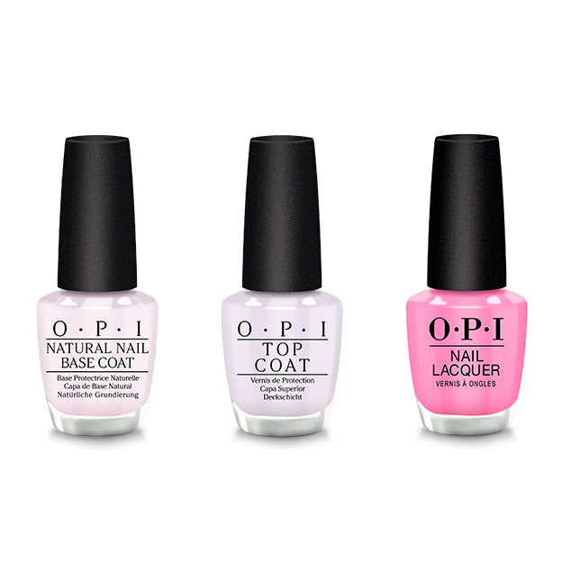 OPI - Nail Lacquer Combo - Base, Top & Makeout-side - Long Lasting Formula