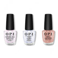 OPI - Nail Lacquer Combo - Base, Top & Metallic Composition - Long Lasting Formula