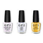 OPI - Nail Lacquer Combo - Base, Top & Metallic Rewind - Long Lasting Formula
