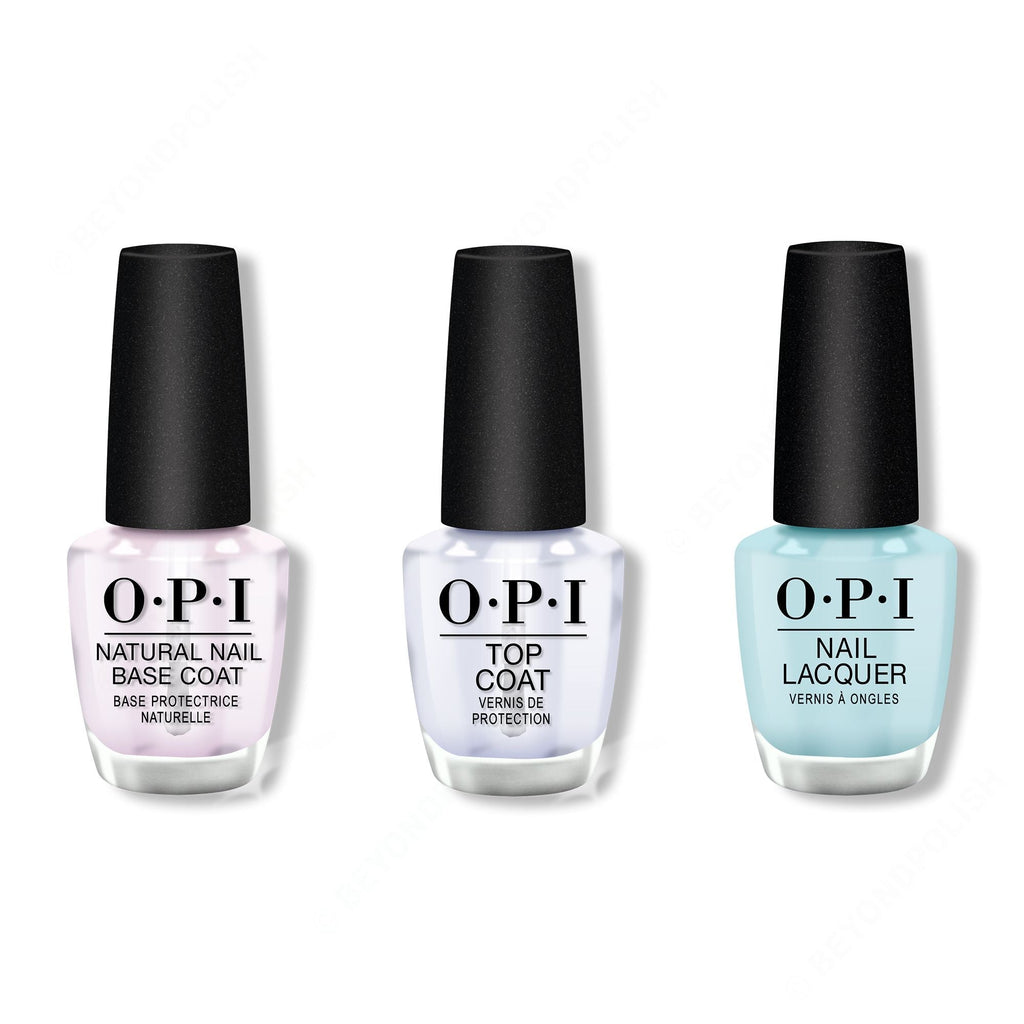 OPI - Nail Lacquer Combo - Base, Top & Mexico City Move-mint 0.5 oz - Long Lasting Formula