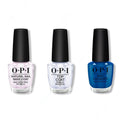 OPI - Nail Lacquer Combo - Base, Top & Mi Casa Es Blue Casa 0.5 oz - Long Lasting Formula