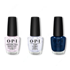 OPI - Nail Lacquer Combo - Base, Top & Midnight Mantra - Long Lasting Formula