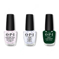 OPI - Nail Lacquer Combo - Base, Top & Midnight Snacc - Long Lasting Formula