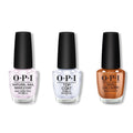 OPI - Nail Lacquer Combo - Base, Top & Millennium Mocha - Long Lasting Formula