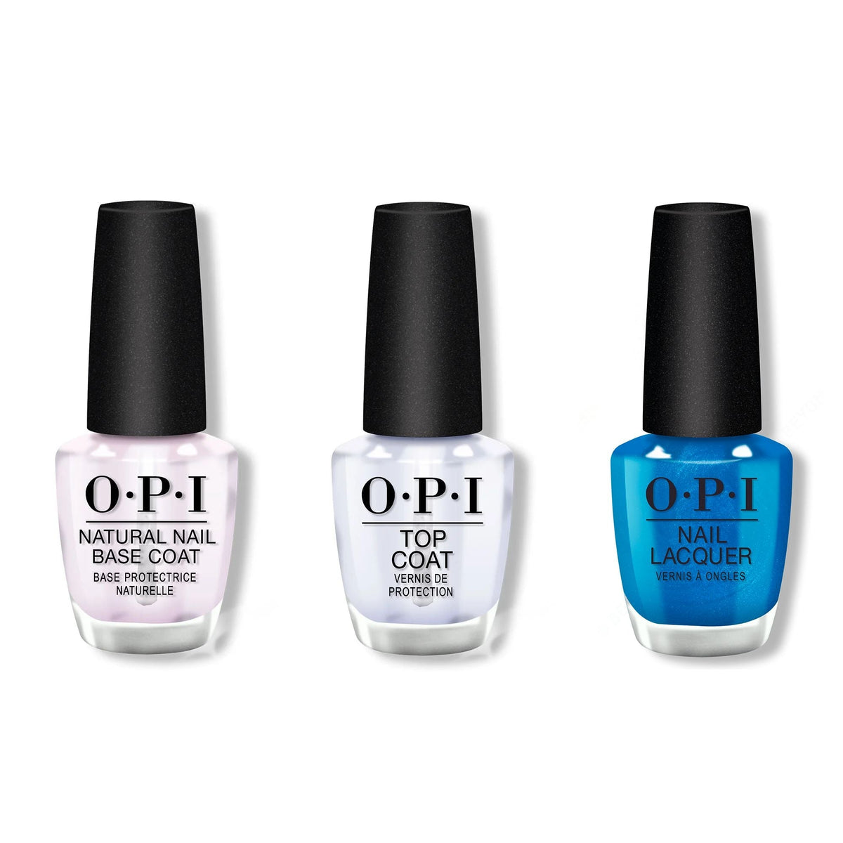 OPI - Nail Lacquer Combo - Base, Top & Millennium Mocha - Long Lasting Formula