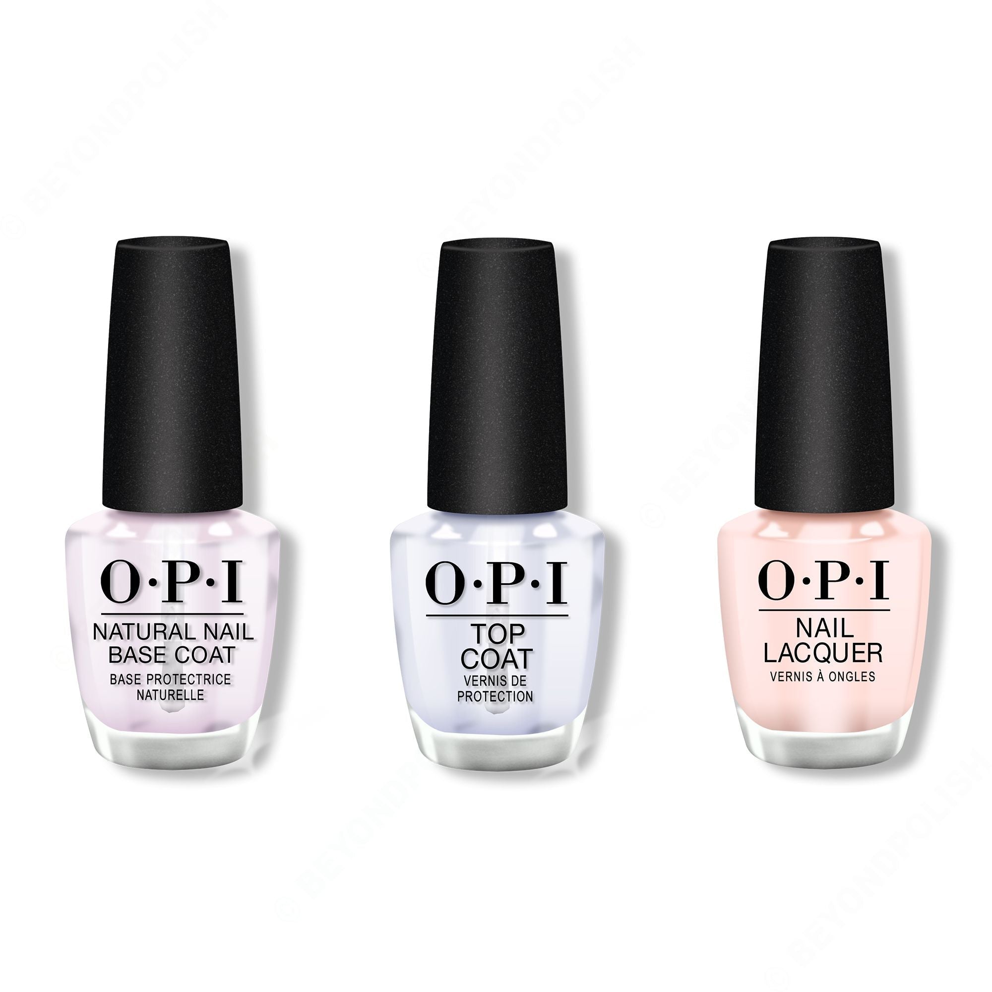 OPI - Nail Lacquer Combo - Base, Top & Mimosas for Mr. & Mrs. 0.5 oz - Long Lasting Formula