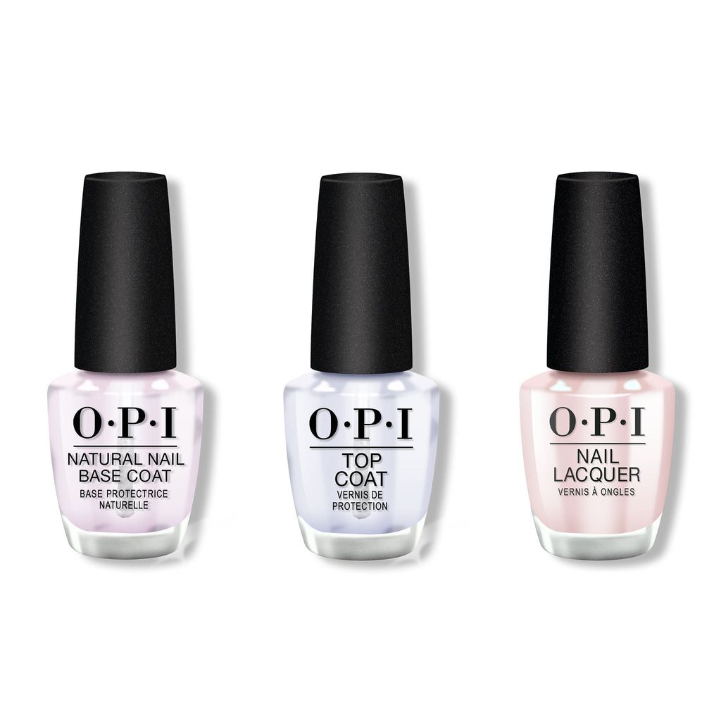 OPI - Nail Lacquer Combo - Base, Top & Movie Buff - Long Lasting Formula