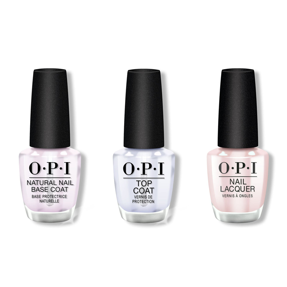 OPI - Nail Lacquer Combo - Base, Top & Movie Buff - Long Lasting Formula