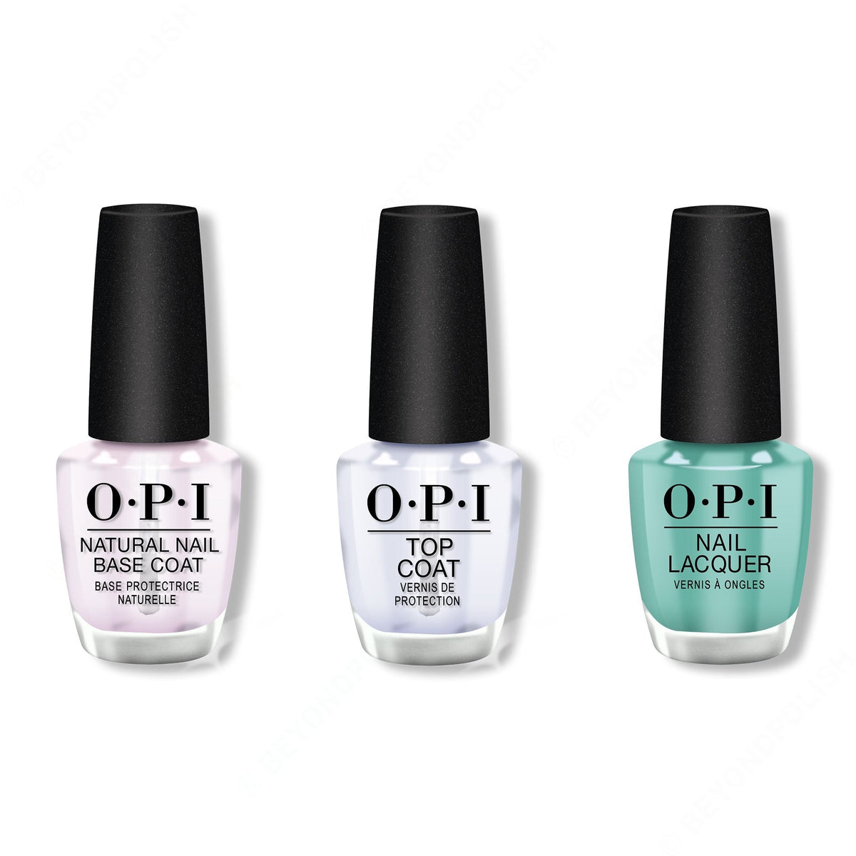 OPI - Nail Lacquer Combo - Base, Top & My Dogsled Is A Hybrid 0.5 oz - Long Lasting Formula