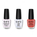 OPI - Nail Lacquer Combo - Base, Top & My Solar Clock is Ticking 0.5 oz - Long Lasting Formula