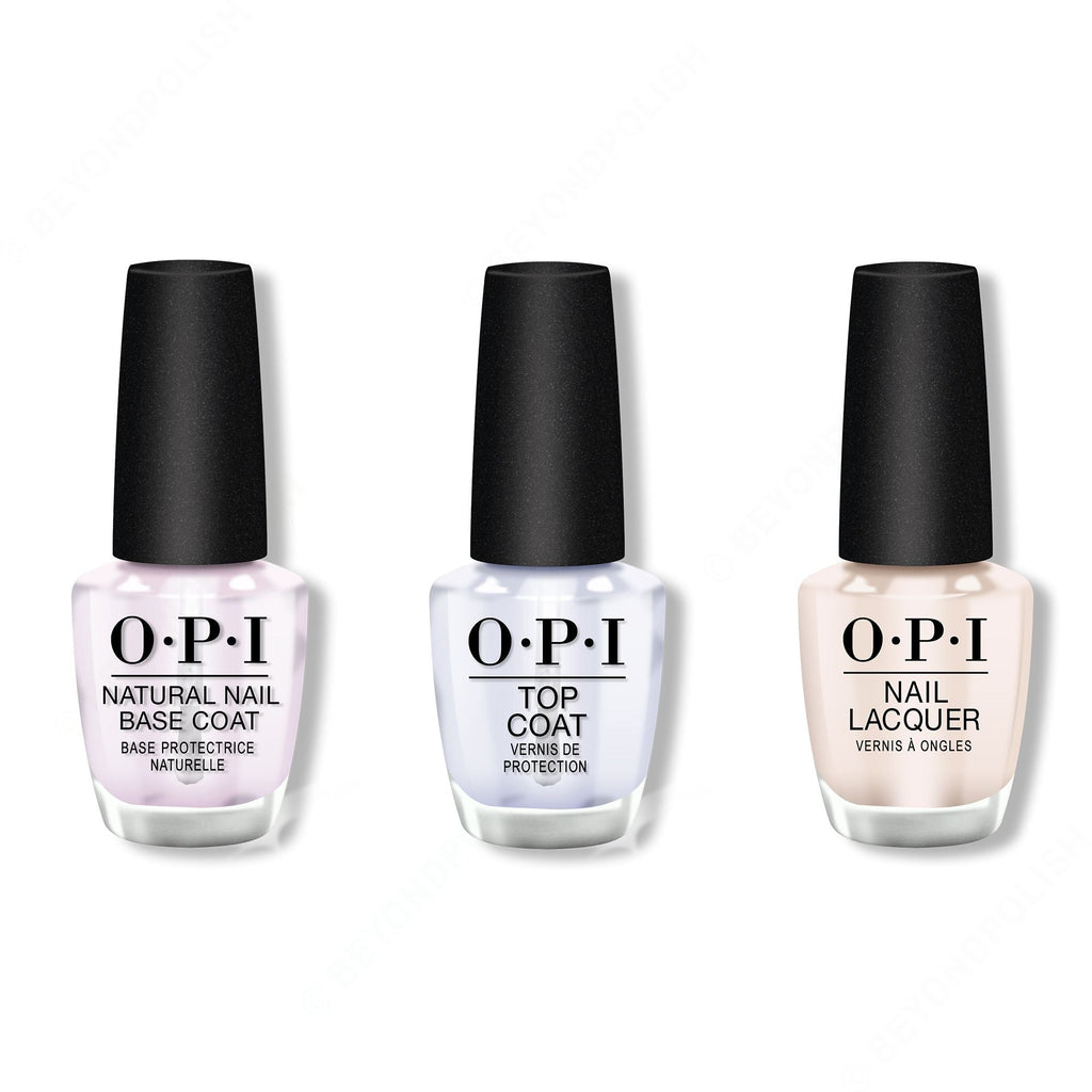 OPI - Nail Lacquer Combo - Base, Top & My Vampire is Buff 0.5 oz - Long Lasting Formula