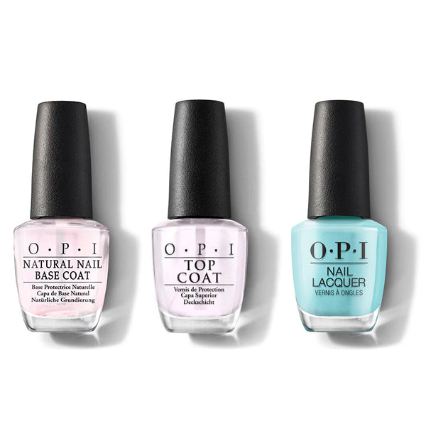 OPI - Nail Lacquer Combo - Base, Top & NFTease Me - Long Lasting Formula