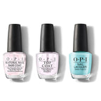 OPI - Nail Lacquer Combo - Base, Top & NFTease Me - Long Lasting Formula