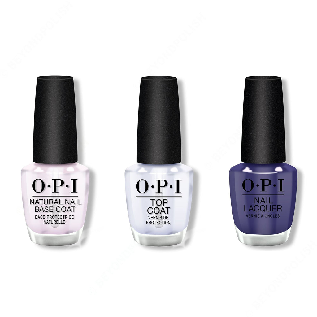 OPI - Nail Lacquer Combo - Base, Top & Nice Set Of Pipes 0.5 oz - Long Lasting Formula