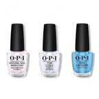 OPI - Nail Lacquer Combo - Base, Top & No Room for the Blues 0.5 oz - Long Lasting Formula