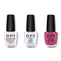 OPI - Nail Lacquer Combo - Base, Top & No Turning Back From Pink Street 0.5 oz - Long Lasting Formula