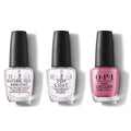 OPI - Nail Lacquer Combo - Base, Top & Not So Bora-Bora-ing Pink 0.5 oz - Long Lasting Formula