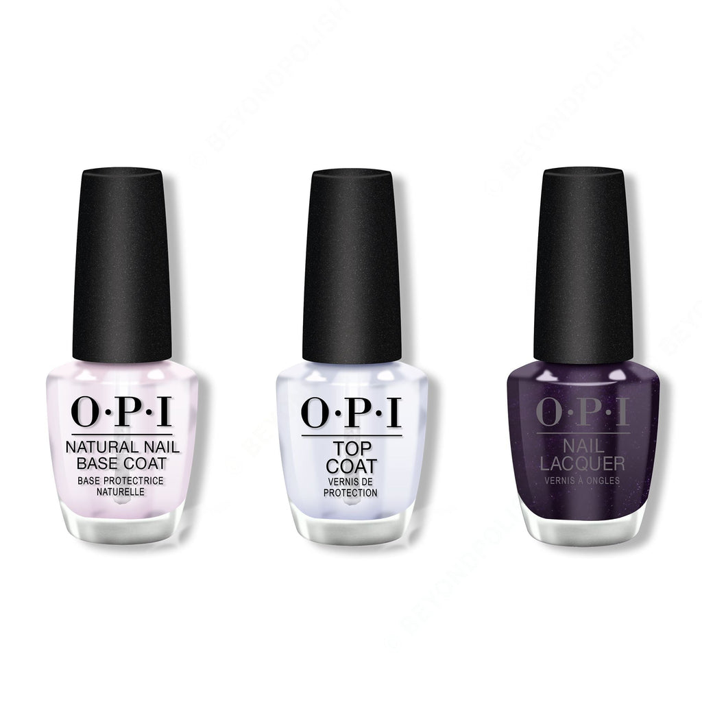 OPI - Nail Lacquer Combo - Base, Top & OPI Ink 0.5 oz - Long Lasting Formula
