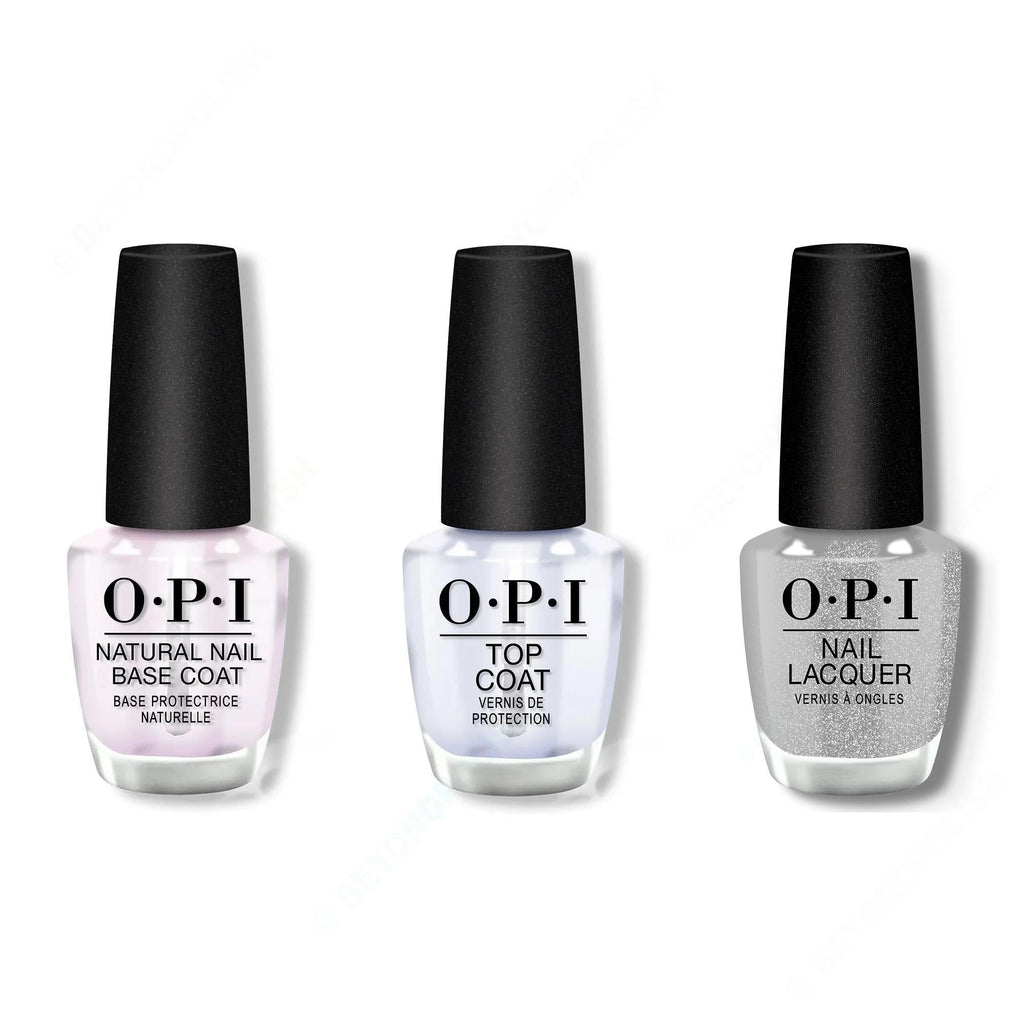 OPI - Nail Lacquer Combo - Base, Top & OPI'm Frosted - Long Lasting Formula