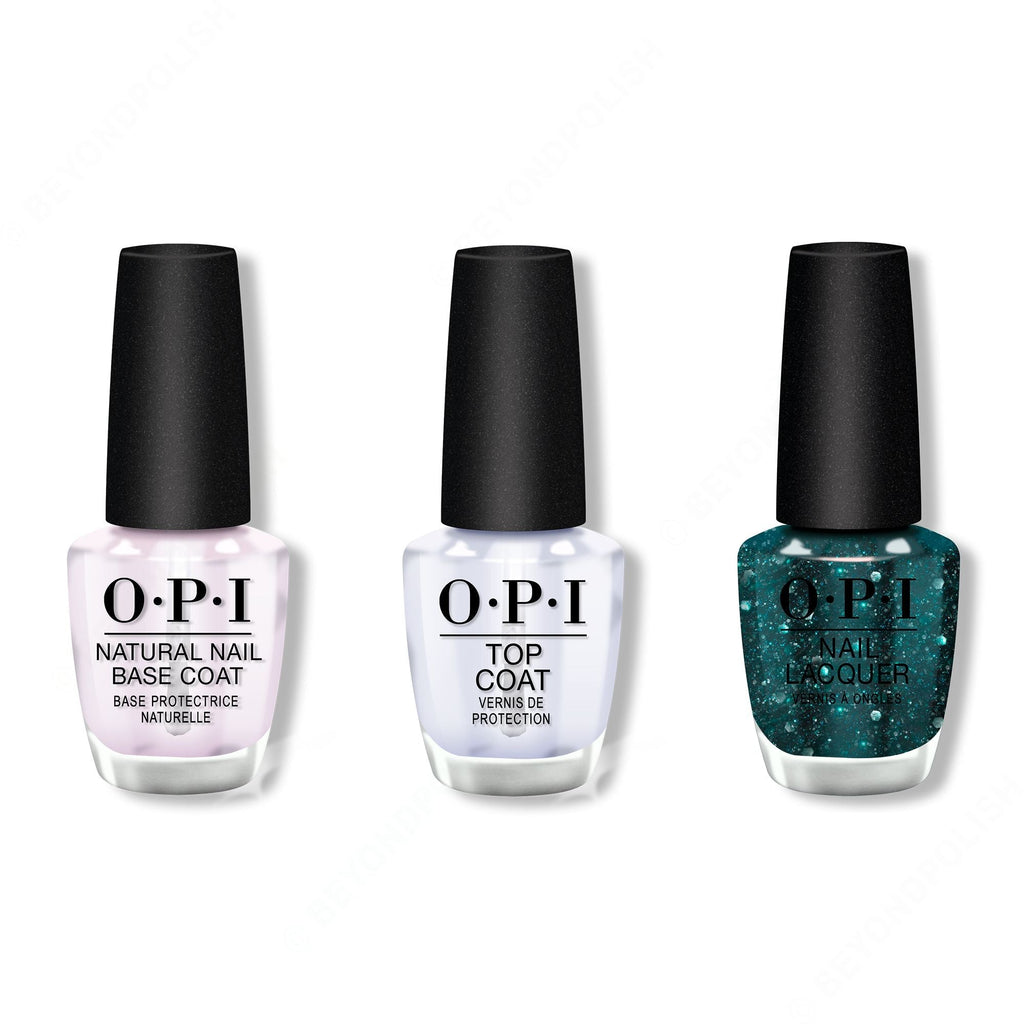OPI - Nail Lacquer Combo - Base, Top & OPI'm a Gem - Long Lasting Formula