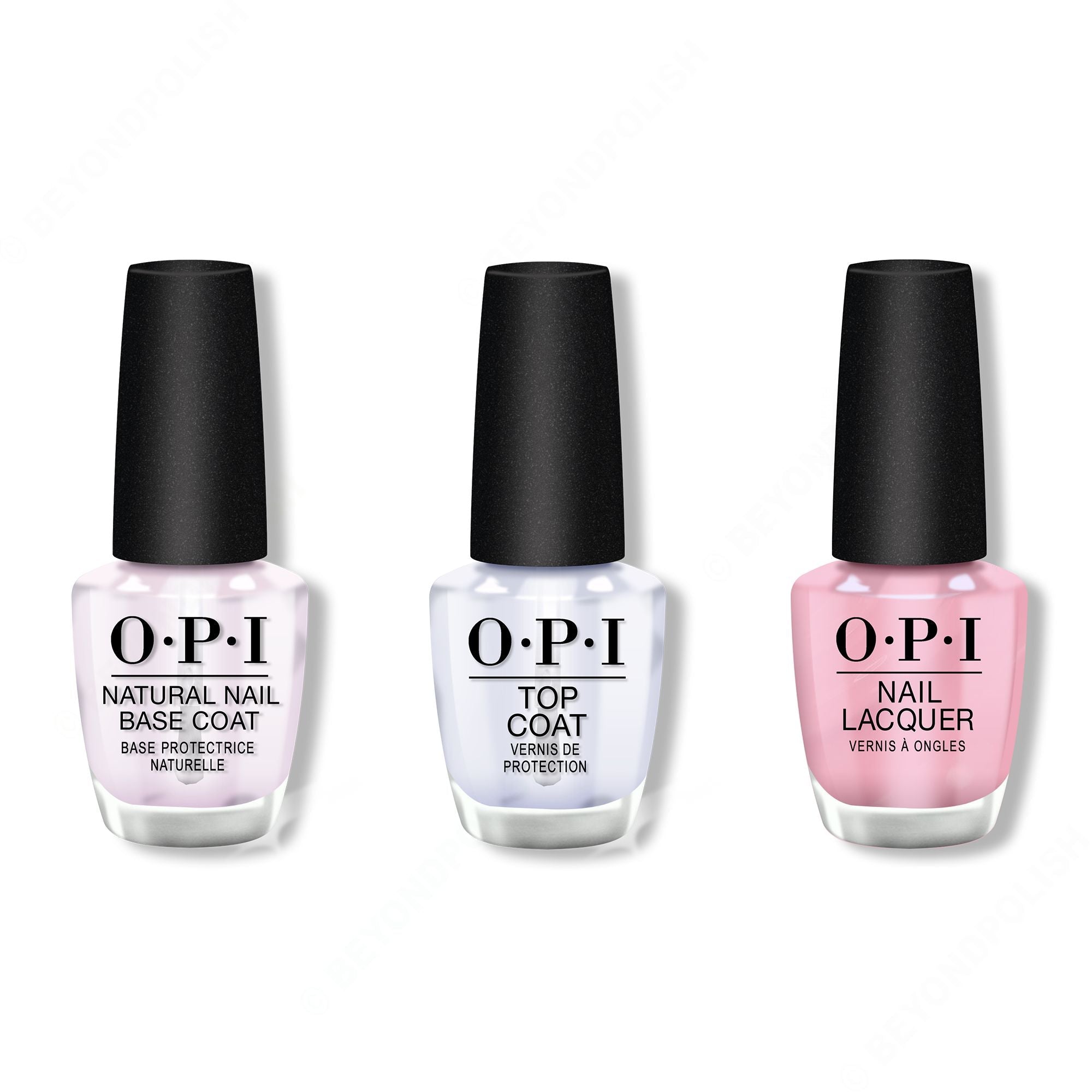 OPI - Nail Lacquer Combo - Base, Top & (P)Ink on Canvas - Long Lasting Formula
