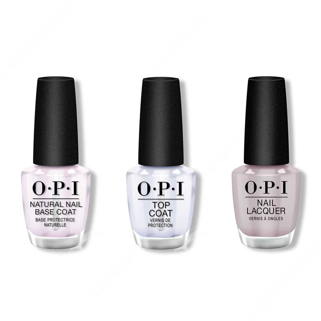 OPI - Nail Lacquer Combo - Base, Top & Peace of Mined - Long Lasting Formula