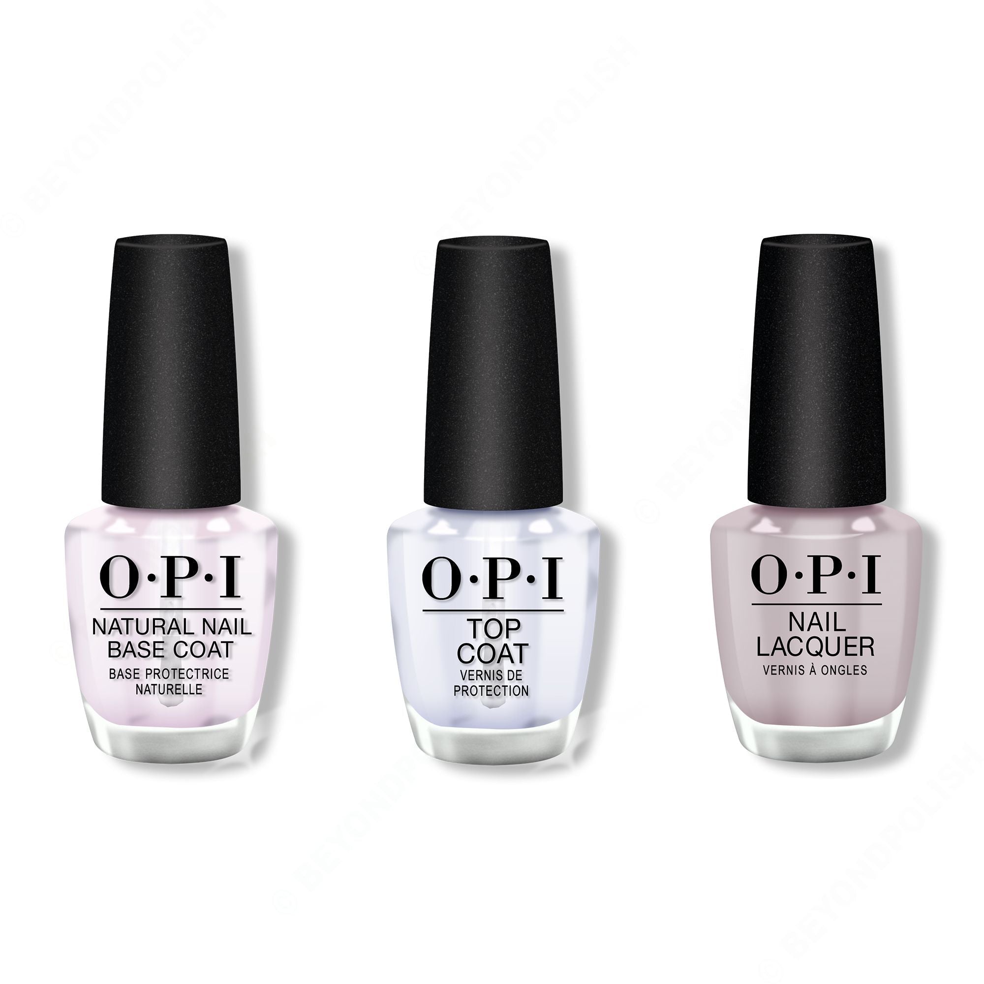 OPI - Nail Lacquer Combo - Base, Top & Peace of Mined - Long Lasting Formula