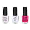 OPI - Nail Lacquer Combo - Base, Top & Pompeii Purple 0.5 oz - Long Lasting Formula