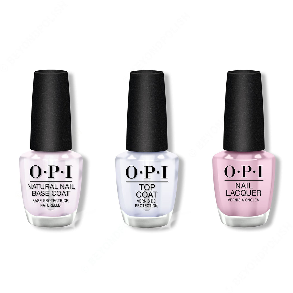 OPI - Nail Lacquer Combo - Base, Top & Purple Palazzo Pants 0.5 oz - Long Lasting Formula