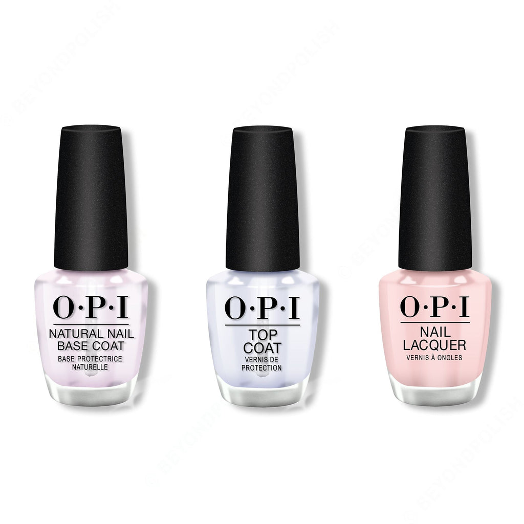 OPI - Nail Lacquer Combo - Base, Top & Put It In Neutral 0.5 oz - Long Lasting Formula